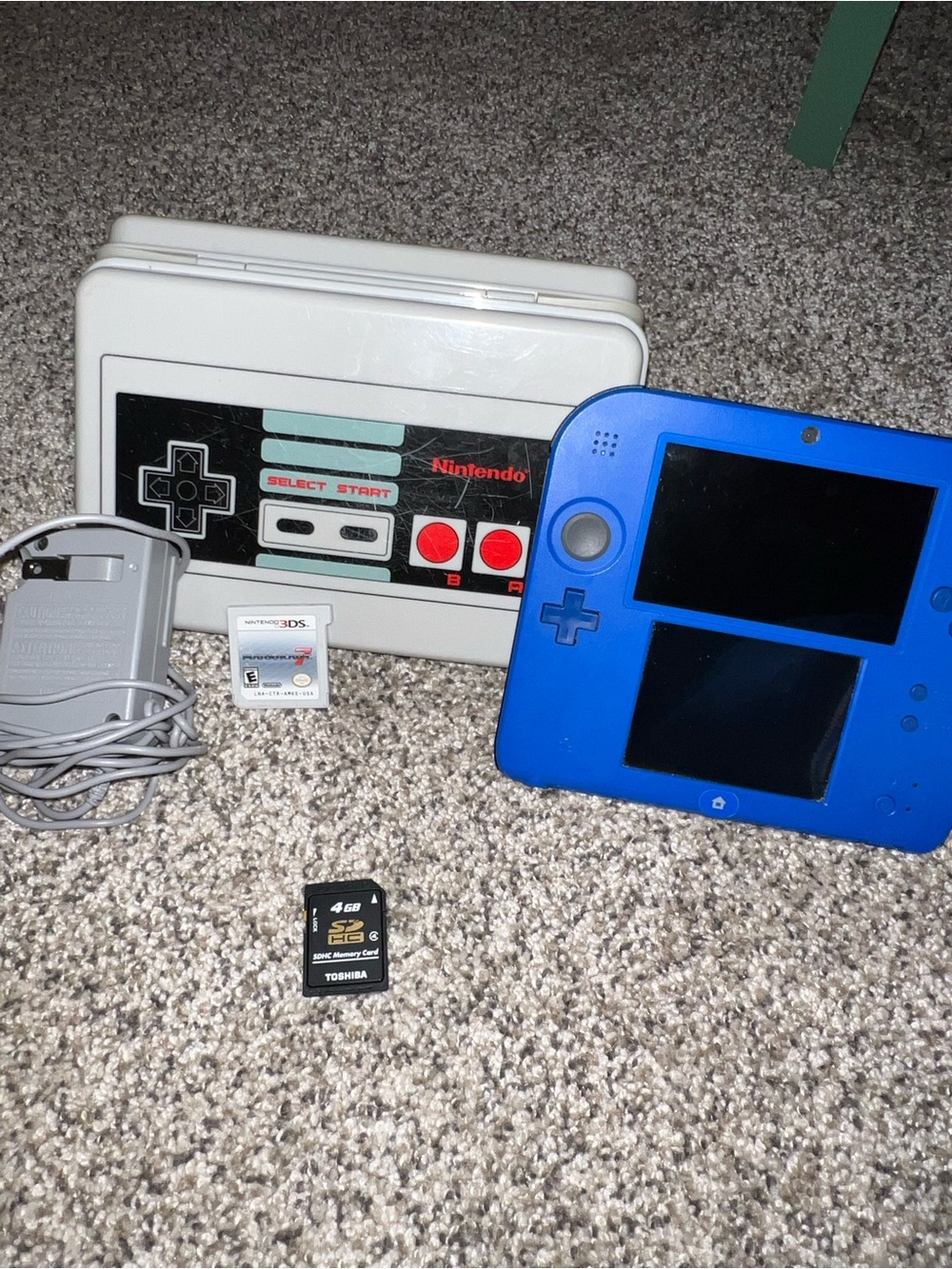 Nintendo Blue Nintendo 2DS Handheld Console with Charger & Games